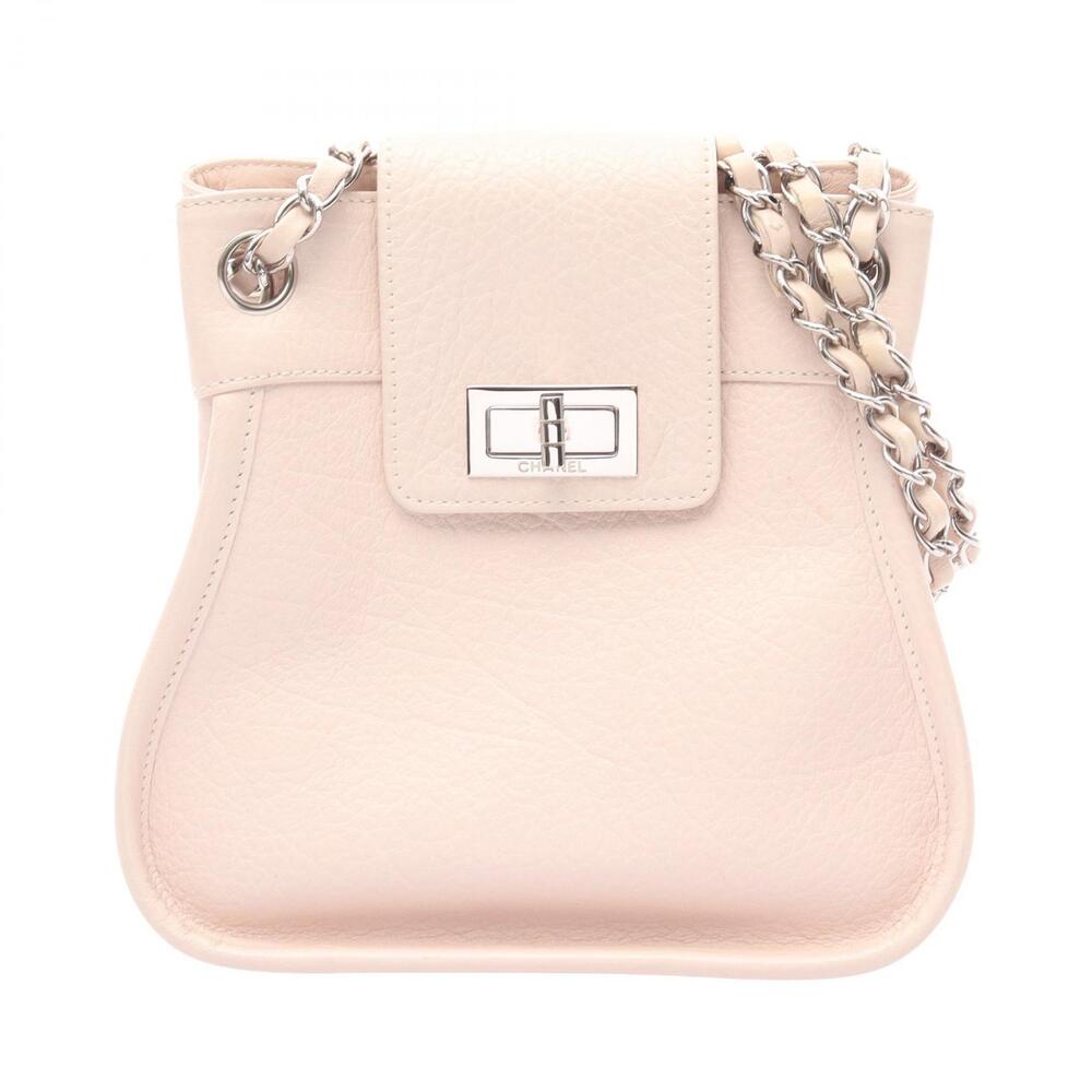 Chanel Shoulder Bag Leather Pink